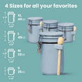 thumbnail image 6 of Home Intuition 4-Piece Ceramic Kitchen Canisters Set, Airtight Containers with Wooden Spoons Reusable Chalk Labels and Marker for Sugar, Coffee, Flour, Tea (Light Blue), 6 of 6
