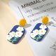 thumbnail image 1 of Nuevo patrón Pendiente Nuevo Retro FlowerContrast Color Square Pendientes Acrílico Simple Candy Color Pendientes Pendientes Piercing Dengxun unisex, 1 of 2