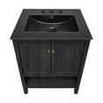 thumbnail image 5 of Chateau 24" Freestanding Bathroom Vanity in Black Oak with Black 3-Hole Widespread Sink Top, 5 of 6