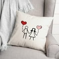 thumbnail image 3 of Creative Products Valentine Stick Figures 18x18 Spun Poly Pillow, 3 of 3