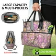 thumbnail image 2 of Bright Paisley Garden Tools Bag, Water-proof Floral Oxford Garden Tote Home Organizer Gardening Tool Bag Kit Holder with 8 Pockets for Indoor and Outdoor Gardening(Tools Not Included), 2 of 4