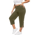 thumbnail image 2 of Kelon Yoga Pants, Plus Size Capri Yoga Sweatpants for Women with Pockets-Stretchy Yoga Pants Casual Loose High Waist Workout Leggings, L, 2 of 6