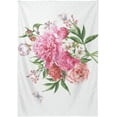 thumbnail image 2 of Flowers Pattern Rectangle Tablecloth, Dust Proof Anti Wrinkle Wipeable Table Cloth Tabletop for of Dinner Kitchen Wedding Holiday Party 54"x54" Home Decor, 2 of 7