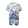 thumbnail image 4 of Ensembles d'Été 2 Pcs pour Femmes Mode Blouse à Col Rond Manches Courtes Hauts Shorts Ensembles de Costume Décontractés Ensembles Confortables pour Femmes en Liquidation, 4 of 5