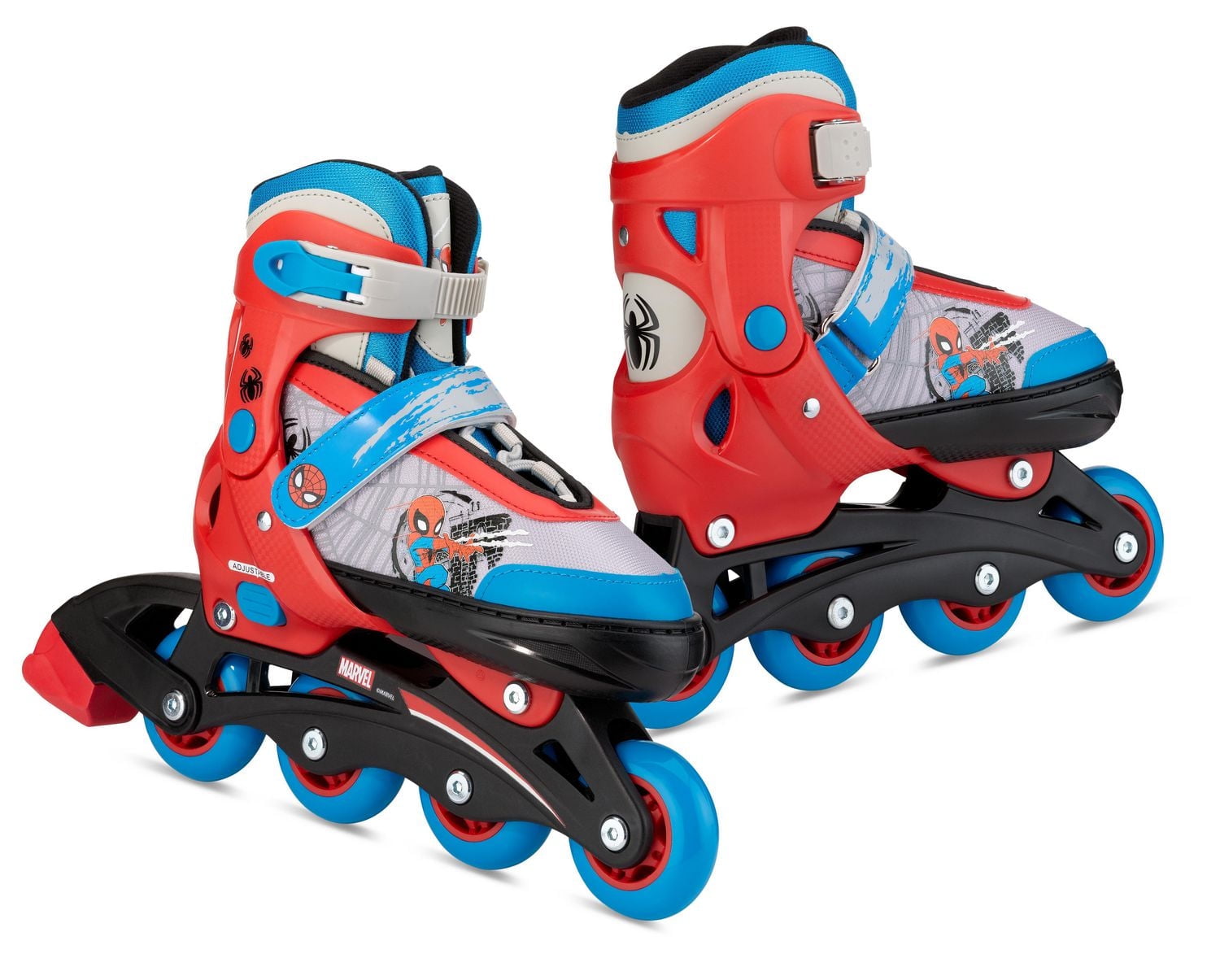 Patins transformables réglables Spiderman de Marvel, Extra-petit (Y8 – Y11), Rouge