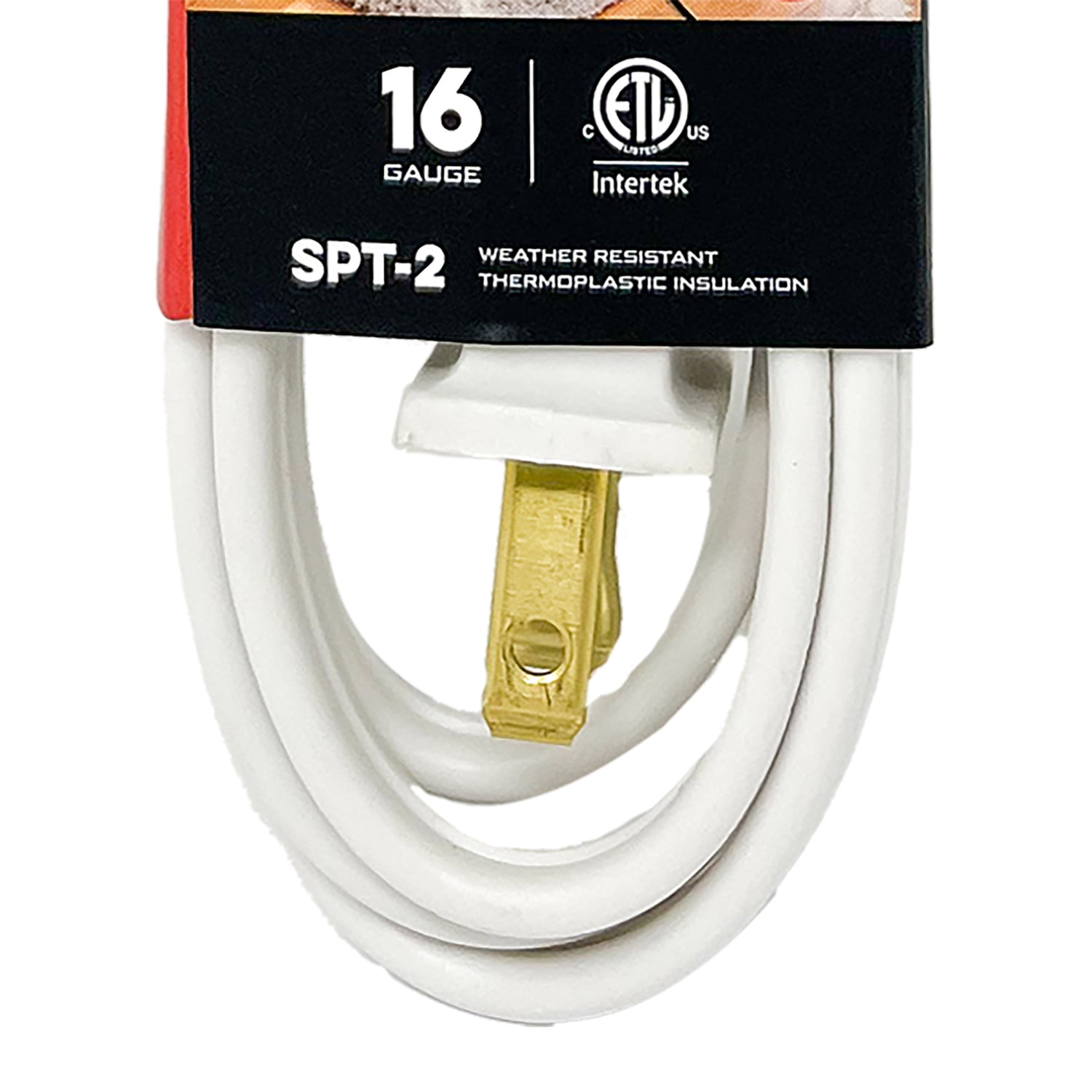 RAYOVAC Indoor Extension Cord with Flat Plug, White (6 Ft.), HM-EC-001-6