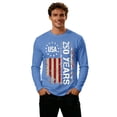 thumbnail image 4 of LIIPEE Men T-Shirts Casual Independence Day 250 Years U.S.A. Stripes Stars Graphic Long Sleeve Crew Neck T Shirt Male Patriotic Classic Fit Tee Tops Comfortable Soft Tops,Blue,XXXXL, 4 of 4