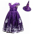 thumbnail image 1 of LOVZFMLL Robe pour Enfants Sans Manches Col Rond Imprimé Citrouille Halloween Robe de Jeu de Rôle Robe Décontractée Sans Manches Col Rond, 1 of 9