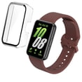 thumbnail image 1 of Étui en Verre+bracelet en Silicone pour Samsung Galaxy Fit 3 Couverture de Protection d'Écran pour Samsung Galaxy Fit 3 Bracelet Bracelet Rouge Vin pour Galaxy Fit 3, 1 of 6
