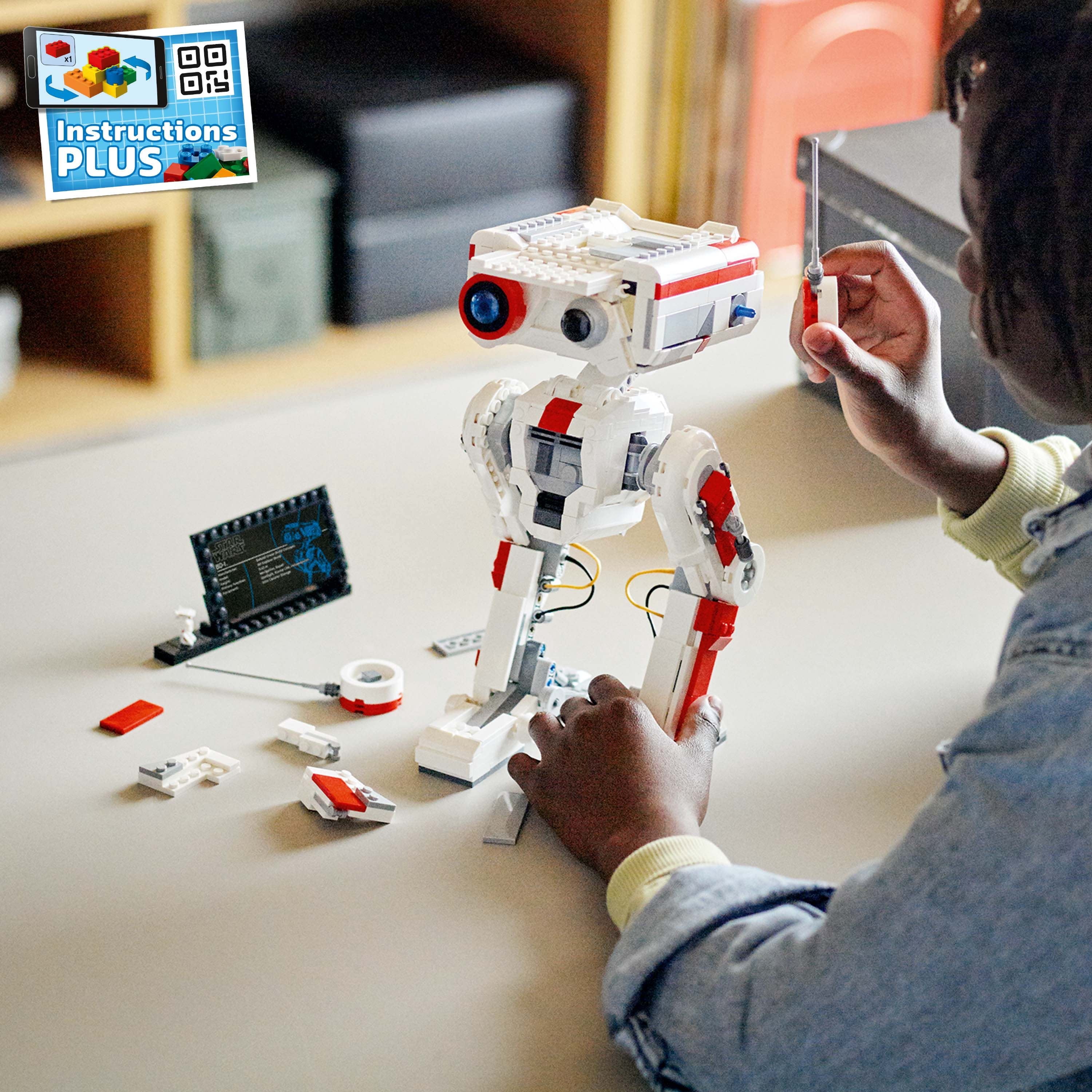 LEGO Star Wars BD-1 75335 Posable Droid Figure Model Building Kit, Room Decoration, Memorabilia Gift Idea for Teenagers from the Jedi: Survivor Video Game