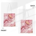thumbnail image 4 of Canvas Bag Tote Bag Shopping Bag 16×15in Can Be Carried By Hand And Can Be Used For Daily Travel Such As Shopping And Going To Work Pink Marble_1, 4 of 8