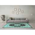 thumbnail image 3 of Ahgly Company Indoor Rectangle Persian Light Blue Traditional Area Rugs, 4' x 6', 3 of 4