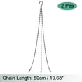 thumbnail image 2 of Uxcell Hanging Chains 50cm Extension Link 3 Point Holder with S Shaped Hook Black 2pcs, 2 of 6