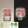 thumbnail image 2 of Yayeee LED Night Light for The Home Plug in With Light Sensors 2 Pack, Brown Gingerbread Houses, 2 of 6