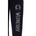 thumbnail image 2 of Wednesday Womens' TV Show Series Title Logo Character Sleep Pajama Pants, 2 of 6