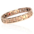 thumbnail image 2 of Men's Quad-Element Rose Gold Colored Titanium Magnetic Bracelet - 12,800 Gauss B430QM, 2 of 4