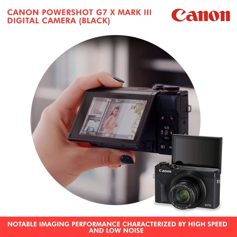 Canon PowerShot G7 X Mark III Digital Camera (Black) + 64GB Memory