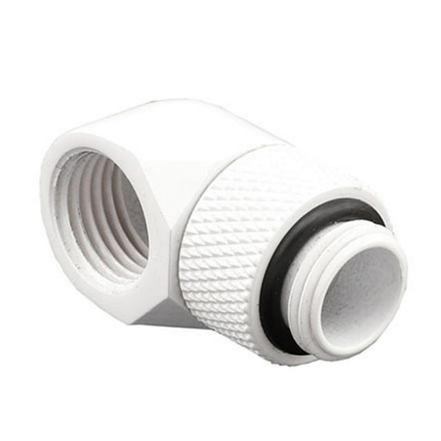 Conector extensor macho a hembra G1/4 ", accesorio de tubería, latón inoxidable, juntas de codo giratorias de 90 degree para PC, tubería rígida de blanco CUTICAT adaptador extensor