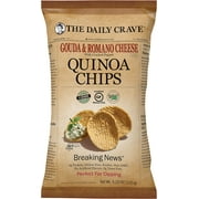 The Daily Crave Gouda & Romano Cheese Quinoa Chips, 4g Protein, 2g Fiber, Gluten-Free, Non-Gmo, 4-Pack 4.25 oz. Bags
