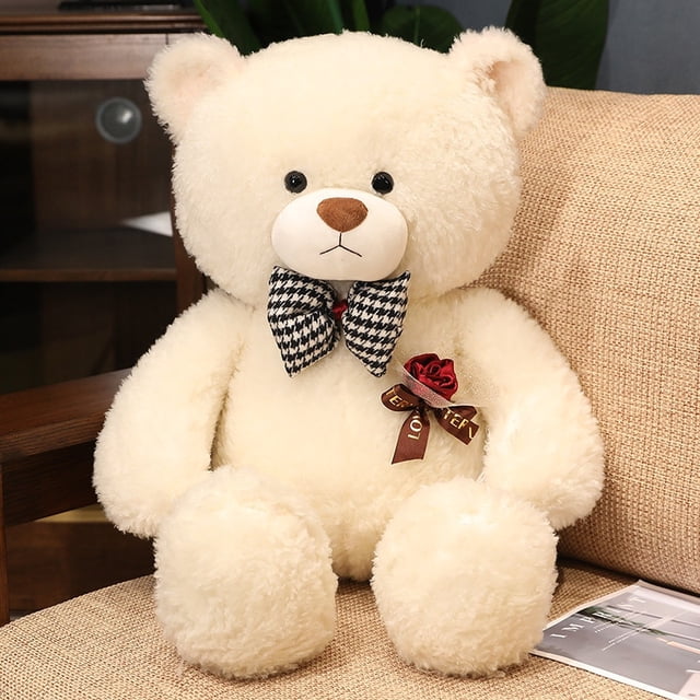 Oso de peluche de 80cm/100cm con rosa, juguetes de peluche para niños, regalo de cumpleaños para amantes de San Valentín zhangmengya LED