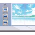 thumbnail image 3 of CoTa Global Baja Triple Hanging Wall Frames - 4x4 White Distressed Wood Beach Photo Frame for Summer Vacation Memory, Handmade Tropical Sand Nautical Picture Frame for Wall Hang - 22.25 Inches, 3 of 5