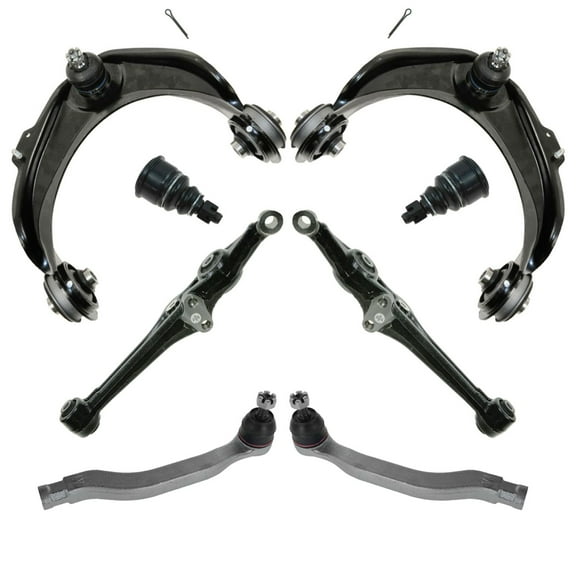 TRQ 8 Piece Steering Suspension Kit Control Arms Ball Joints Tie Rods End Links PSA64794