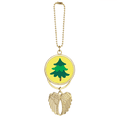 thumbnail image 1 of Pine Tree Green Gradient Art Deco  Fashion Car Keychain Angel Wing Pendant, 1 of 4