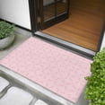 thumbnail image 5 of 2x3 Door Mat Rug, Pink Morocco Non-Skid Rubber Backing Large Rectangle Rugs - Living Room Bedroom Home Office, Geometric Leaf Diamond Lattice Abstract Indoor Floor Mat Carpets Washable Rug, 5 of 9