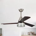 thumbnail image 4 of Parrot Uncle 52" Walnut Wood 3-Blade Crystal  LED Ceiling Fan with Remote, 4 of 5