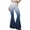 Dark Blue, variant on Women's Gradient Flare Yoga Pants, Ombre High Waisted Bell Bottom Leggings, Slim Fit Wide Flare Trousers for Dance and Lounge