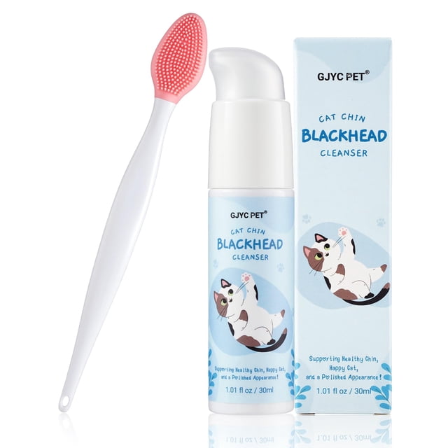 Kit para el Cuidado del Acné en la Barbilla del Gato GJYC PET 30 ml con Cepillo