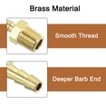 thumbnail image 4 of Brass Hose Barb Fittings 6 Pack 3/16" Barbx1/8" NPT Male Brass Barb Pipe Fitting, 4 of 6