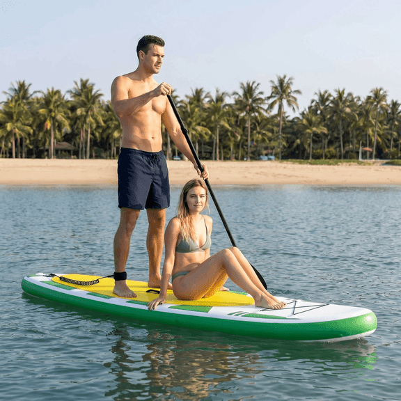 Naipo 10FT Avocado Green Paddle Board Inflatable Stand Up Board with Pump for Family Friends