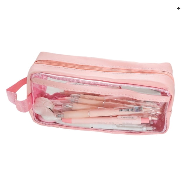 Estuche transparente Lmueinov de gran capacidad, visible, para estudiantes de secundaria y preparatoria. Estuches para lápices para hombres y mujeres. Ahorra hasta un 30 %.