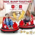 thumbnail image 3 of iRerts 12V Bumper Car, Ride on Electric Bumper Car for Kids Toddlers, Battery Powered Ride on Toys with Remote Control, Bluetooth, Music, LED Light, 360°Spin, Gifts for 2-5 Year Old Boys Girls, Red, 3 of 9