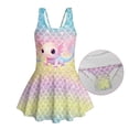 thumbnail image 4 of Uorisanigo Bathing Suits for Girls Size 6-7 Mermaid Scale and Axolotl One Piece Swimming Training Swimsuits for Kids Summer Swim Dress, 4 of 6