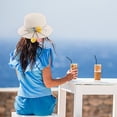 thumbnail image 4 of Sombrero de 56-58cm de circunferencia para mujer, conjunto de Sombrero de Paja de verano y bolso de paja, bonito sombrero para el sol, sombrero de playa, 4 of 5