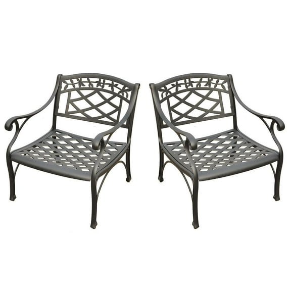 Crosley Furniture Sedona 2Pc Cast Aluminum Outdoor Lounge Chair Set