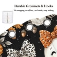 thumbnail image 4 of Halloween Cute Ghost Black Cat Shower Curtain, Fall Orange Pumpkin Floral Maple Leaf Bathroom Curtain, Autumn Halloween Waterproof Polyester Shower Curtain Set with Hooks for Bathroom Decor,70X70IN, 4 of 4