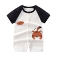 thumbnail image 2 of Cowsor Baby Boys Girls Short Sleeve Snap Button Romper Lightweight Summer Bodysuit for Newborn Daily Wear, 2 of 3