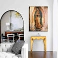 thumbnail image 2 of Mexico Our Lady of Guadalupe Portrait Canvas Wall Art Decor Religious Catholic Poster Prints Picture for Altar Living Room Bedroom Decoration,Lamina enmarcada de Nuestra Señora de Guadalupe, 2 of 3