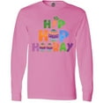 thumbnail image 3 of Inktastic Easter Hip Hop Hooray with Eggs and Carrot Long Sleeve T-Shirt, 3 of 5