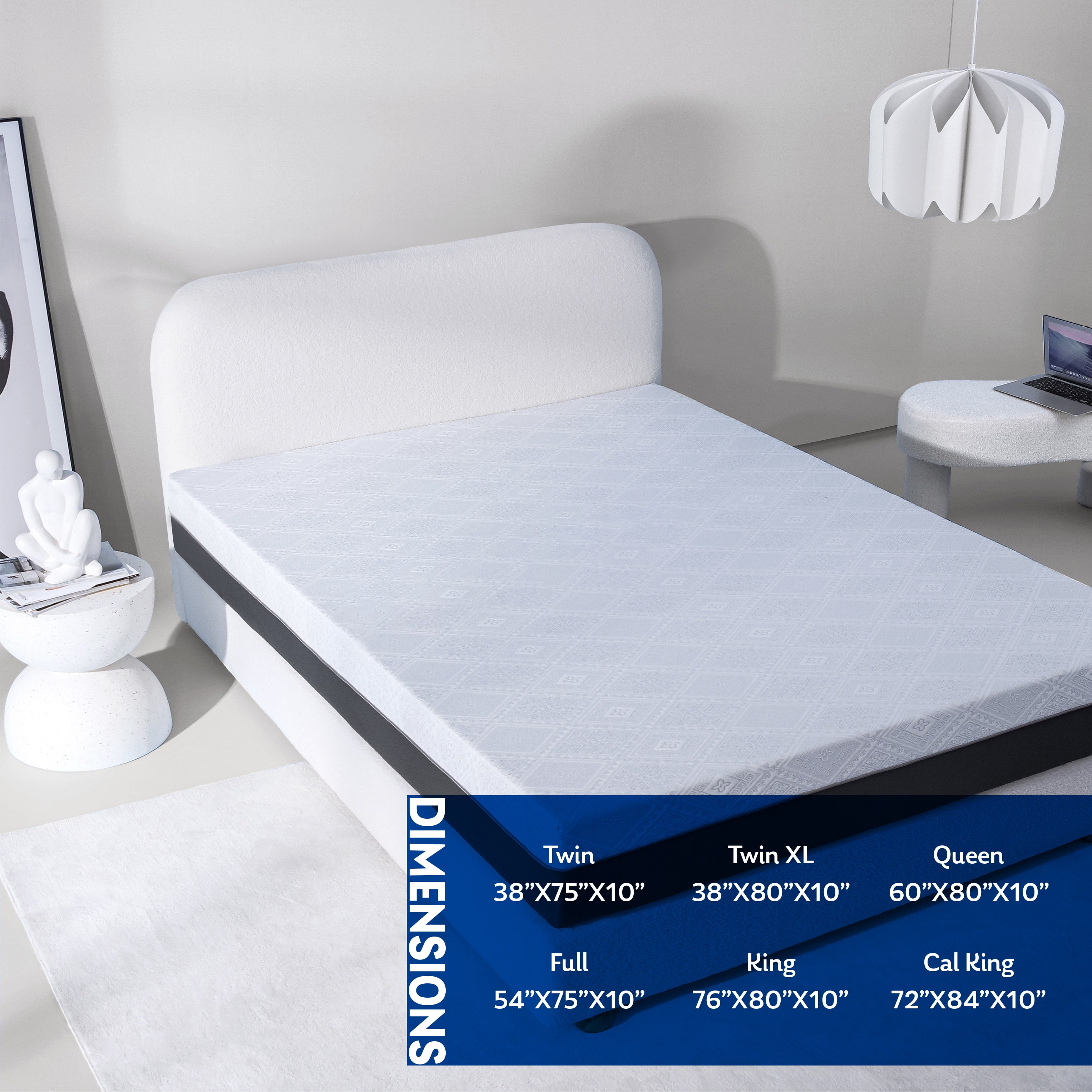 EGOHOME 10 inch Gel Memory Foam Mattress, Full Size Mattress in a Box