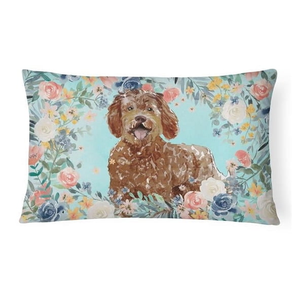 Labradoodle Canvas Fabric Decorative Pillow