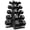 180lb (Pair of 5, 10, 15, 25, 35lb) & Rack, variant on ROALW Hex Dumbbell Sets with Rack, 150lb Rubber Coated Dumbbell Weight Set and Storage Rack, Multiple Options Hand Weights for Strength Training