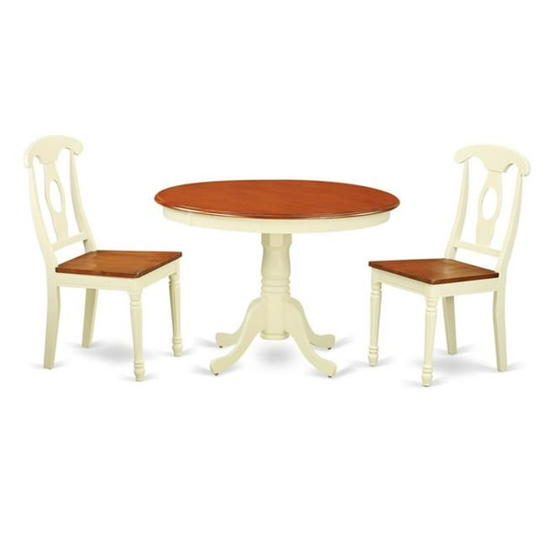 Dining Set One Round Kitchen Table Two Chairs Wood Seat 44 Ermilk Cherry 42 In 3 Piece Com Chairs Wood Seat 44 Ermilk, Small Round Outdoor Table And Two Chairs