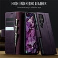 thumbnail image 6 of CaseMe Calf Leather Lining Microfibre Wallet Case for Samsung Galaxy S25 Ultra 6.9-inch with RFID Blocking,Magnetic Closure,Card Slots,Cash Slot,Kickstand,Shockproof Flip Folio Protective Phone Case, 6 of 10