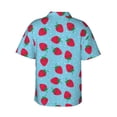 thumbnail image 6 of Wukai Strawberries Men's Hawaiian Shirt Short Sleeve Casual Button Down Summer Beach Aloha Shirt Tropical Print Holiday Party, 6 of 8