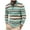 Mint Green D, variant on Men's Casual Shirts Striped Printed Long Sleeve Lapel Collar 1/4 Button Down Loose T-Shirt Blouse Tops (XL, Red)