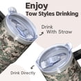 thumbnail image 4 of Camo 20oz Stainless Steel Tumbler with Handle and Straw – Insulated Travel Cup with Sliding Lid, 360° Full Wrap Printed Mug for Home, Outdoor & Sports Use, Camouflage, 4 of 6